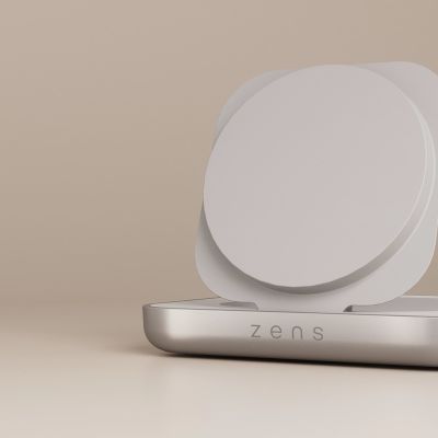 4. ZENS ZESC20W/00 Mobile Charger Headphones, Smartphone, Watch White, Silver USB Wireless Charging Fast Charging Internal