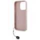 7. Karl Lagerfeld Saffiano Rhinestones & Charm case for iPhone 15 Pro Max - pink