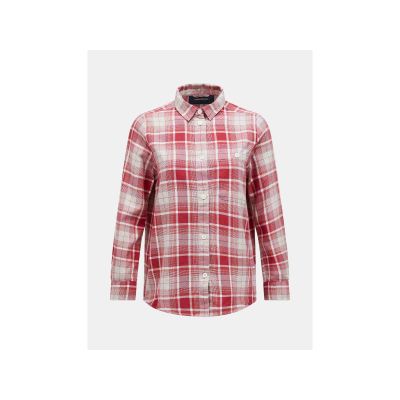 Peak Performance W Cotton Flannel Shirt Red and White Checkered
