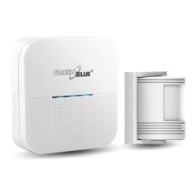 GREENBLUE ENTRANCE SIGNAL WIRELESS MOTION SENSOR 52 MELODIES WHITE 230V MAX 8 SENSORS GB212
