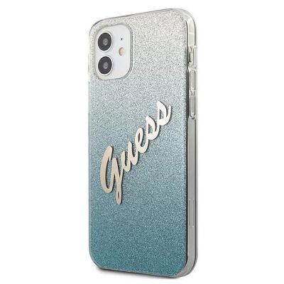 2. Guess GUHCP12SPCUGLSBL iPhone 12 mini 5.4" blue/blue hardcase Glitter Gradient Script