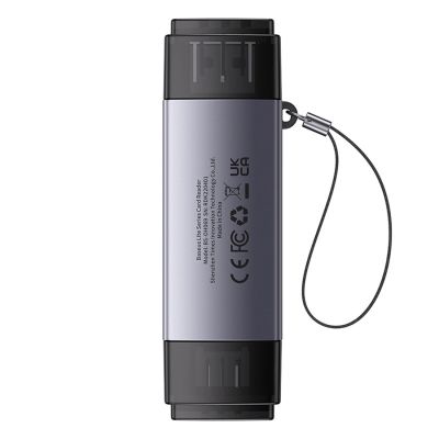 2. Baseus Lite Series USB-A/USB-C 3.0 SD/TF Card Reader - Gray