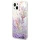 2. Guess GUHCP14MLFLSU iPhone 14 Plus 6.7 "violet / purple hardcase Flower Liquid Glitter