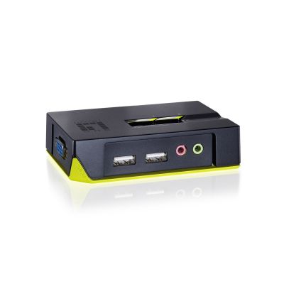 LevelOne KVM-0221 KVM Switch Black, Green
