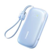 Baseus EnerFill FC21 Qpow 3 Ultra 10000mAh 45W Power Bank with Detachable USB-C/ Lightning Cable - Blue