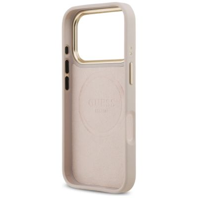 7. Guess 4G Logo Plate MagSafe Case for iPhone 17 Pro - Pink