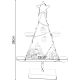 4. WHITE METAL LED CHRISTMAS TREE CANDLE HOLDER 38 CM