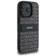 4. DKNY Texture Pattern Tonal Stripe iPhone 16 Pro Case - Black