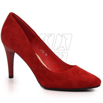 7. Sergio Leone W SK379K red suede high heels