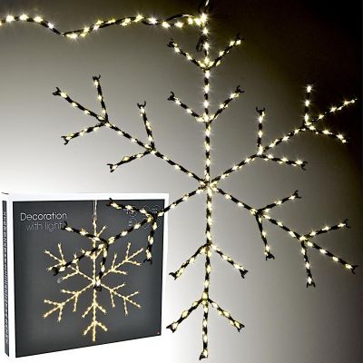 7. DECORATIVE HANGING SNOWFLAKE WITH 470 LEDS, WARM WHITE