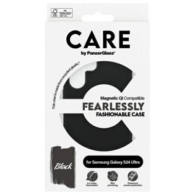 4. CARE by PanzerGlass Fashion QI Case Samsung Galaxy S24 Ultra - Black