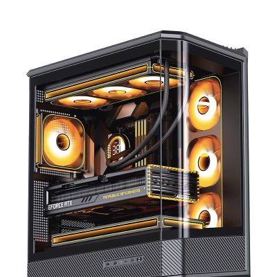 23. Jonsbo D400 PC Case, Midi Tower, ATX, Tempered Glass