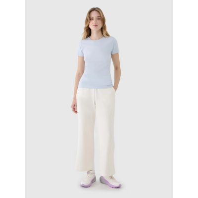 4. Women's slim T-shirt with modal 4F 4FWSS25TTSHF1995-34S