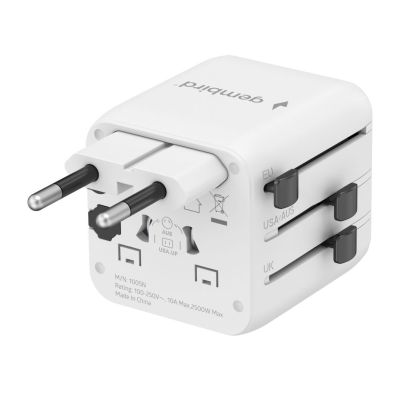 5. GEMBIRD UNIVERSAL TRAVEL ADAPTER WHITE