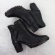 14. Black Leather Block-Heel Ankle Boots Rieker Y2567-00