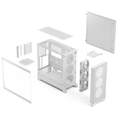 6. Fractal Design Pop 2 Air White TG RGB Midi Tower White