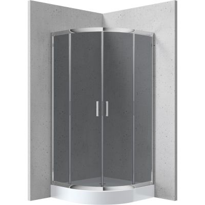Semicircular shower cabin with shower tray 90x90 cm
