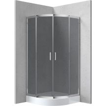 Semicircular shower cabin with shower tray 90x90 cm