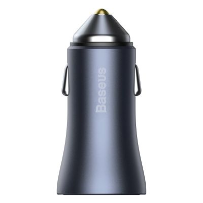 3. Baseus Golden Contactor Pro fast car charger USB Type C / USB 40 W Power Delivery 3.0 Quick Charge 4+ SCP FCP AFC + USB Type C cable - Lightning gray (TZCCJD-B0G)