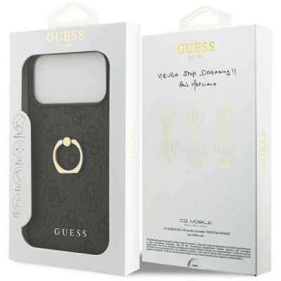 8. Guess 4G Ring Stand case for iPhone 17 Pro Max - black