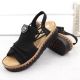 7. Comfortable Rieker W RKR677 black sandals