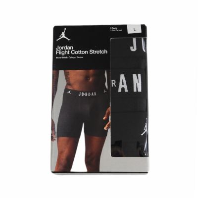 Comfortable men's boxer briefs Jordan Boxers 3-pack Black - JM0622-023