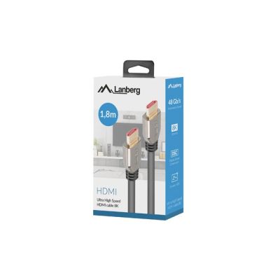 3. LANBERG HDMI CABLE M/M V2.1 1.8M 8K 60HZ CA-HDMI-30CU-0018-BK