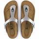 10. Birkenstock Gizeh Birko-Flor women's flip-flops silver regular wide (0043851)