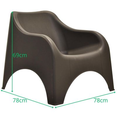 12. NUVOLA ANTHRACITE PLASTIC GARDEN CHAIR