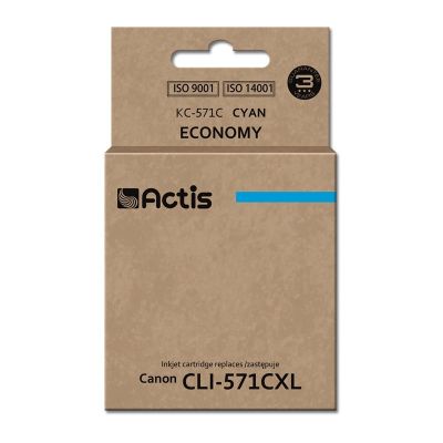 Actis KC-571C Ink (replaces Canon CLI-571C; Standard; 12 ml; blue)