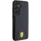 4. Ferrari Carbon Stitched Bottom case for Samsung Galaxy S24+ - black