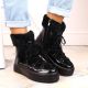 14. Filippo W PAW475A insulated leather platform boots, black