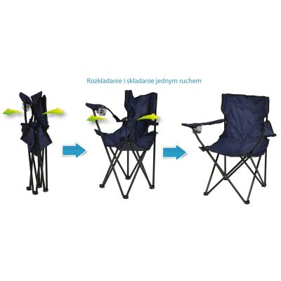 19. FOLDING CAMPING CHAIR 50X50X80CM NAVY BLUE