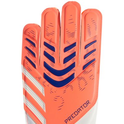 5. adidas Predator Glove Training Kids Goalkeeper Gloves White and Orange JN5361