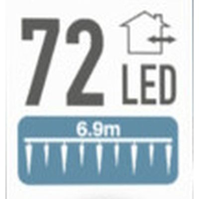 18. LAMPS LIGHT CURTAIN ICICULARS OUTDOOR 72 LED COOL WHITE TIMER