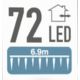 18. LAMPS LIGHT CURTAIN ICICULARS OUTDOOR 72 LED COOL WHITE TIMER