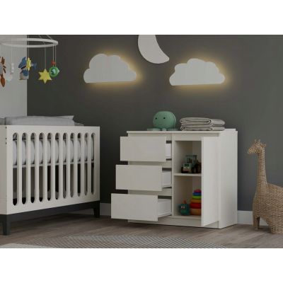 10. Chest of Drawers 1 Door 3 Drawers Cashmere Set
