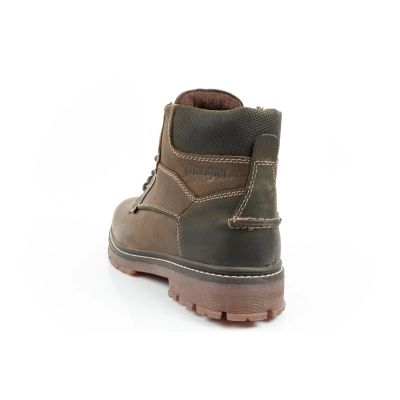 5. Wrangler Allan Mid men's boots Chelsea boots elegant leather green brown