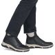 12. Women's leather ankle boots, insulated black Rieker L5651-01