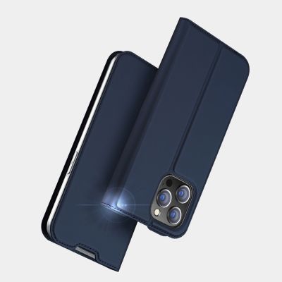 15. Dux Ducis Skin Pro Holster Flip Cover for iPhone 14 Pro gold