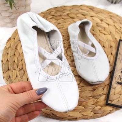 Leather ballet shoes with white elastic bands Jr Nazo