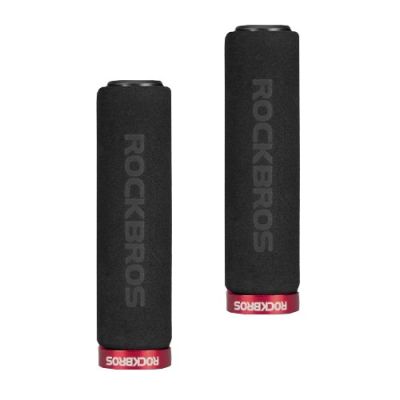 Rockbros foam bike grips black and red