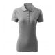 2. Women's Pique Polo Free Polo Shirt (Dark Grey Melange)