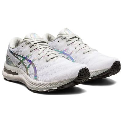 2. ASICS GEL-NIMBUS 23 PLATINUM GLACIER GRAY/WHITE (1012B132-020)