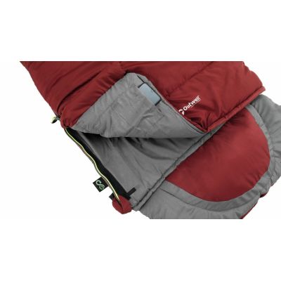 5. Outwell Contour Junior Sleeping Bag (140 cm) - red/grey