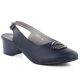Women's navy blue open-heel pumps M.Daszyński SA233-4