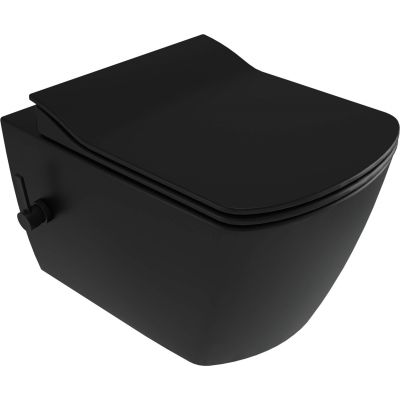 Toilet bowl with bidet function - with mixer tap