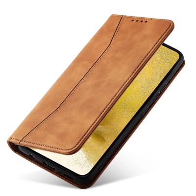 4. Magnet Fancy Case for Samsung Galaxy S23+ flip cover wallet stand brown