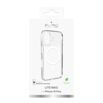 2. Puro Lite Mag MagSafe Silicone Case for iPhone 16 Plus - Transparent