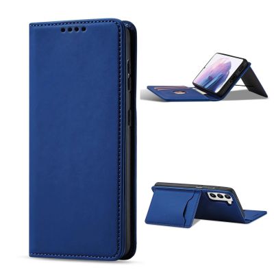 3. Magnet Card Case Case for Samsung Galaxy S22 + (S22 Plus) Pouch Wallet Card Holder Blue